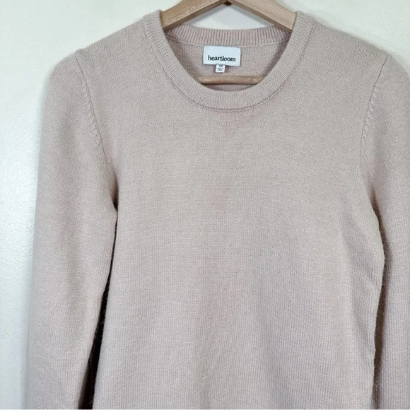 Heartloom Crew Neck  Tie Waist Sweater Beige Color - Picture 10 of 16
